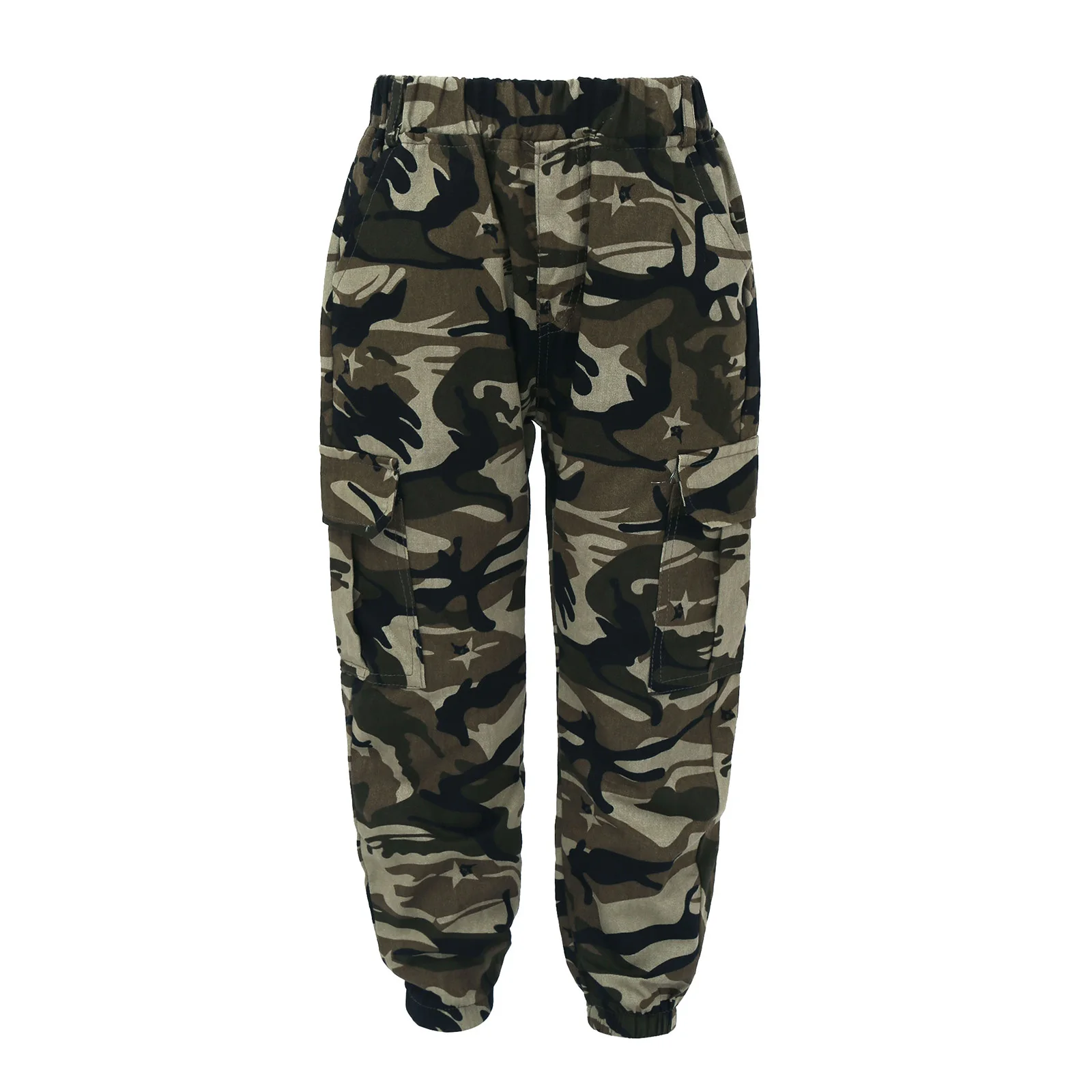 Oyolan 2021 Children Boys Cotton Sport Pants Casual Camouflage Printed Teenage Girls Cargo Pants Kids Trousers Military Pants