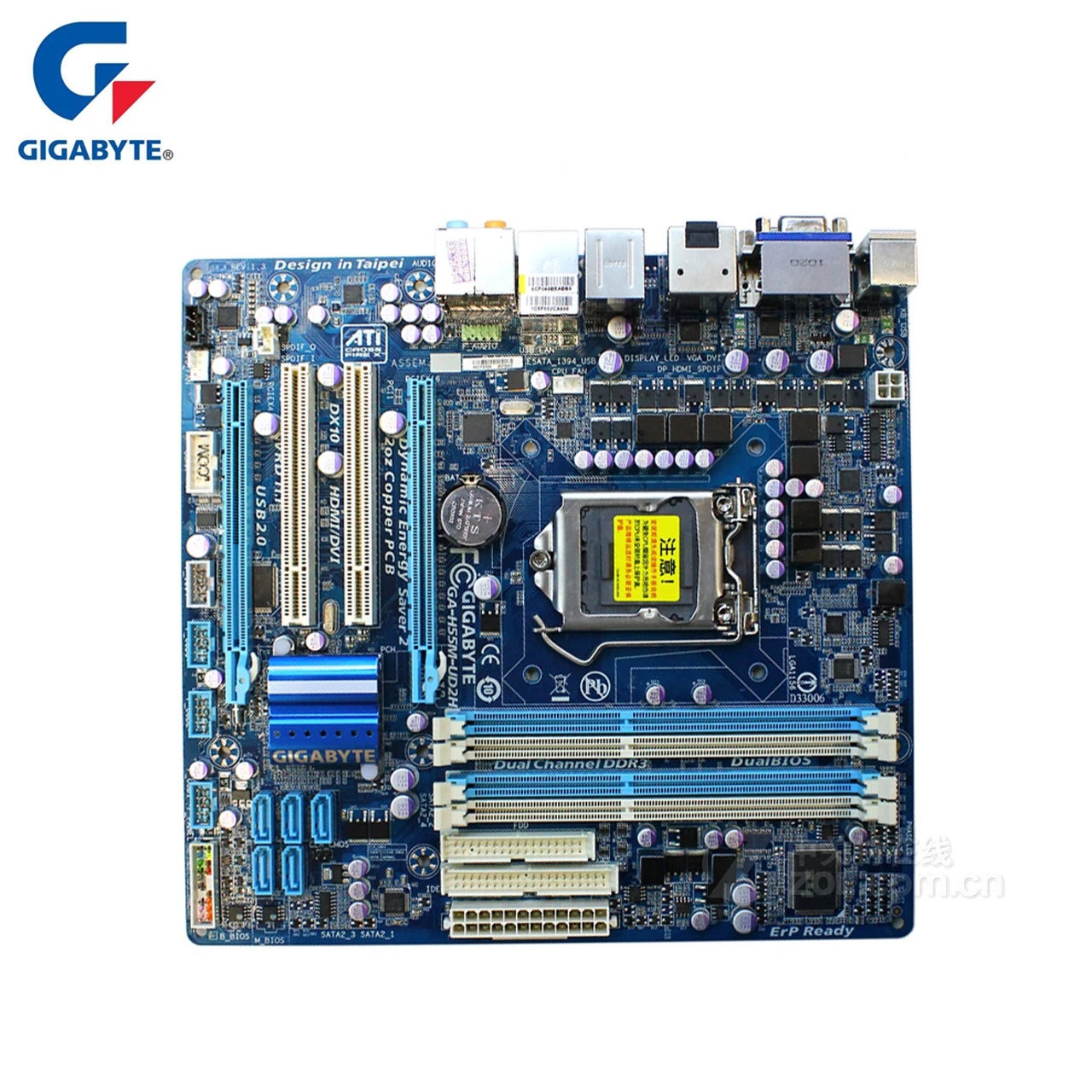 

Gigabyte GA-H55M-UD2H 100% Original Motherboard LGA 1156 DDR3 16G H55 H55M-UD2H Desktop Mainboard SATA II Systemboard Used