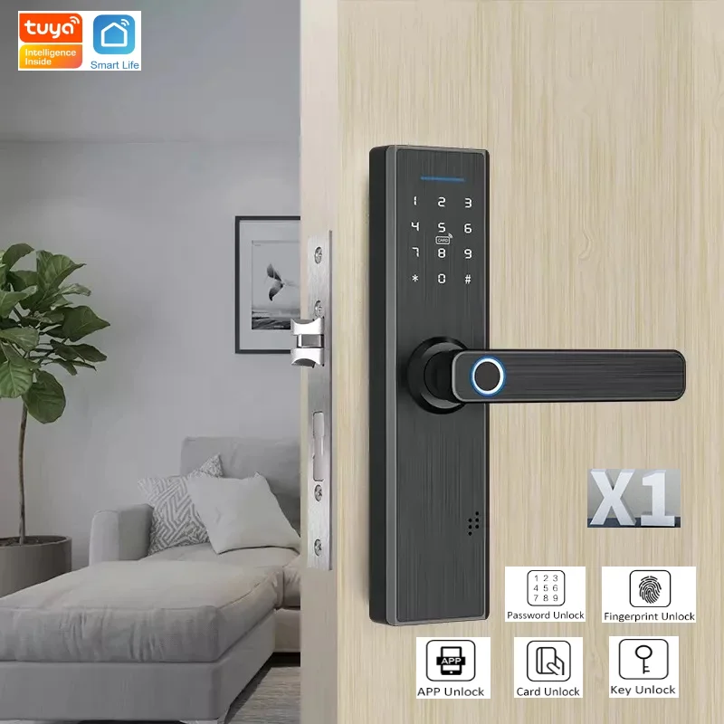 

Tuya Security Intelligent Smart Lock With WiFi APP Password RFID Unlock,Biometric Fingerprint Lock,Door Lock Electronic Hotels