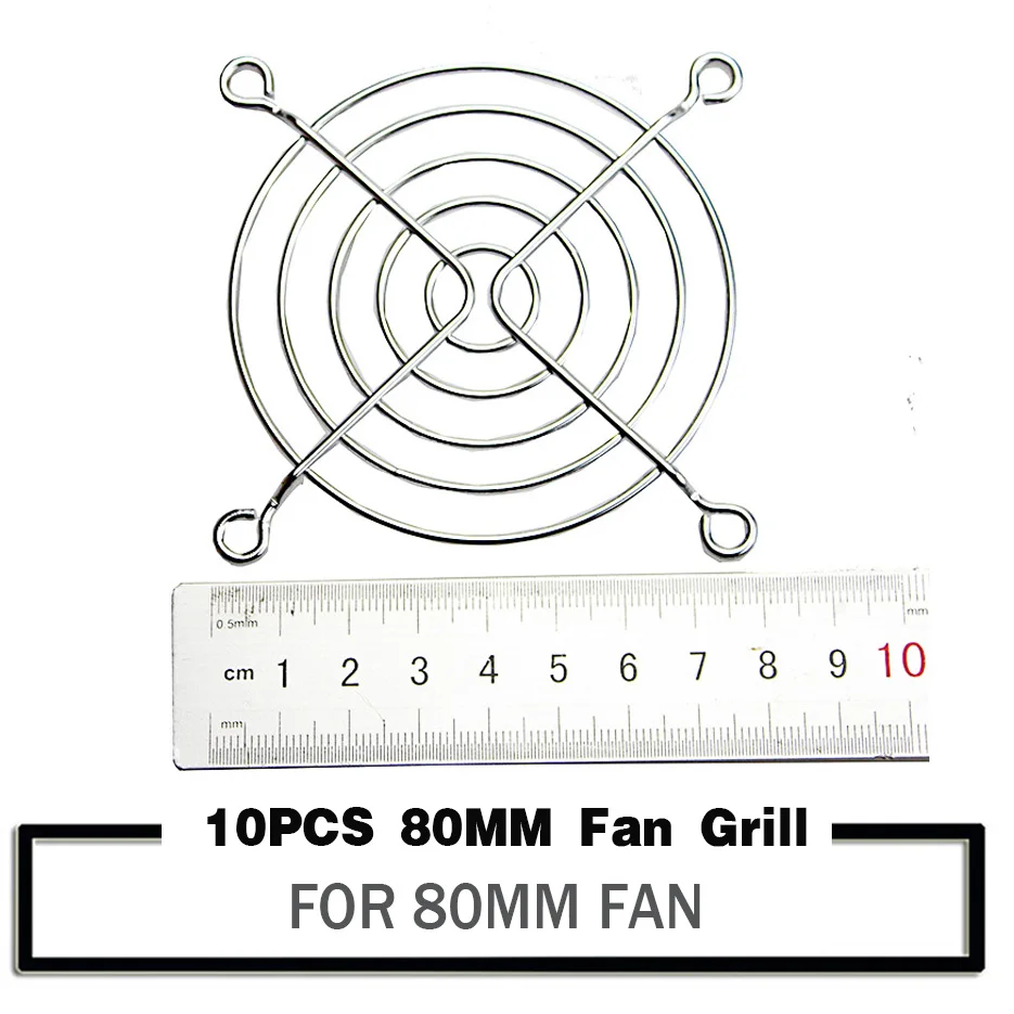 10 Pieces 80mm Fan Grills Protection Net 80x80mm Metal Mesh for 80mm 8cm Fan Protecntion Finger Protection Net