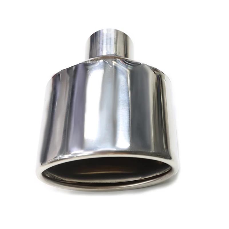 Car Universal Oval Exhaust Tip Stainless Steel For Benz W204 Class C Muffler Tip 47mm Inlet Single Out Exhaust Pipe Car Tuning