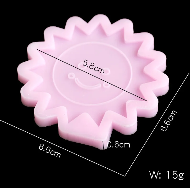 Cartoon sun silicone mold DIY Candle Fragrance epoxy resin mold decoration handicraft mold