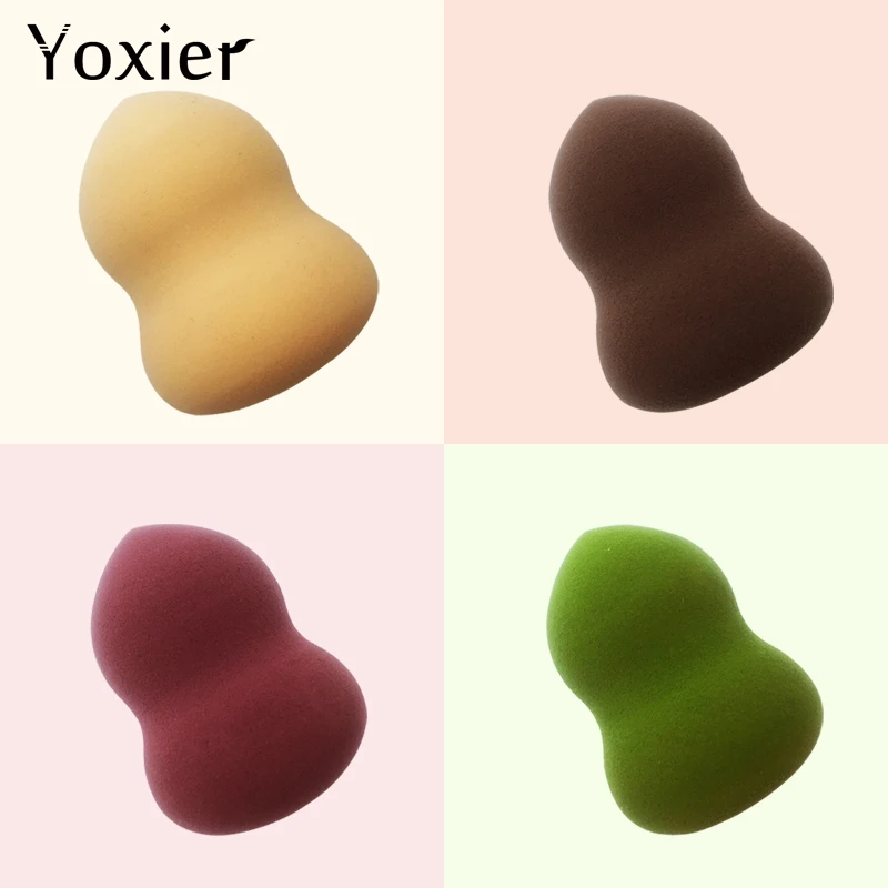 4 Colors Drop-shaped Gourd-like Cosmetic Puff Wet And Dry Beauty Eggs Soft Bouncy Flawless Makeup Face Cosmetic Tools 1pcs