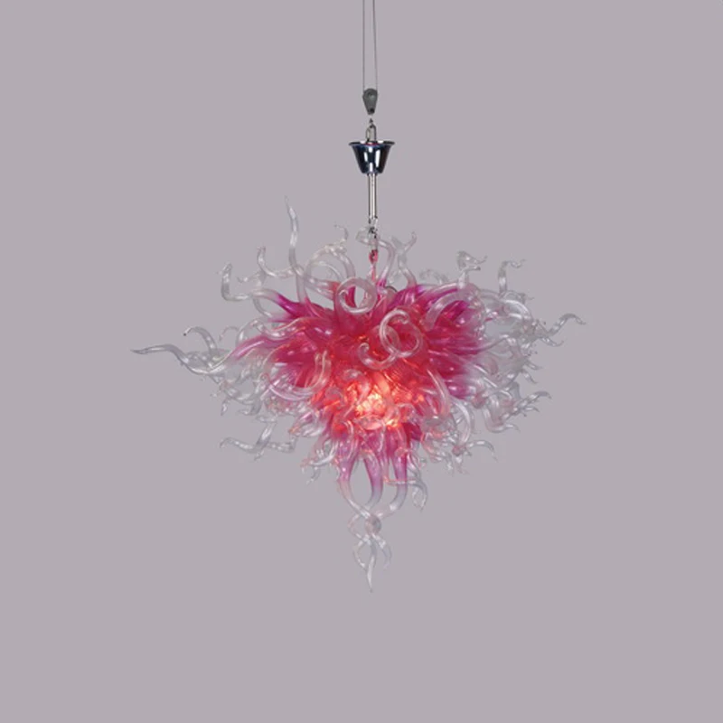 Pretty Pink Hand Blown Glass Pendant Lights New Arrival Chandelier for New House Art Decoration