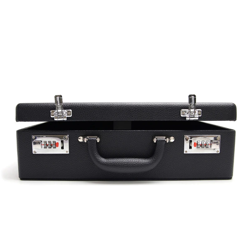 Fine PU leather portable jewelry box, special suitcase for business customization, exhibition jewellery box with password lock