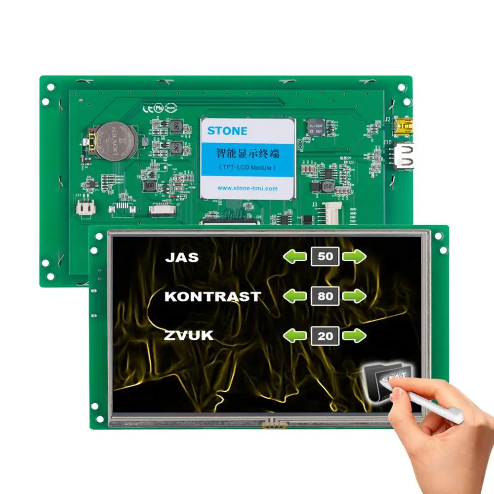 STONE 7.0 Inch HMI TFT LCD  Display Monitor with 4-Wire Resistive Touch Screen for Dry Cleaning Machine