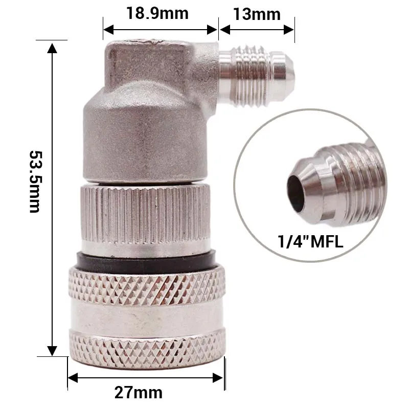 Stainless Steel Ball Lock Disconnect Homebrew Corny Keg Connector Gas/Liquid 1/4\