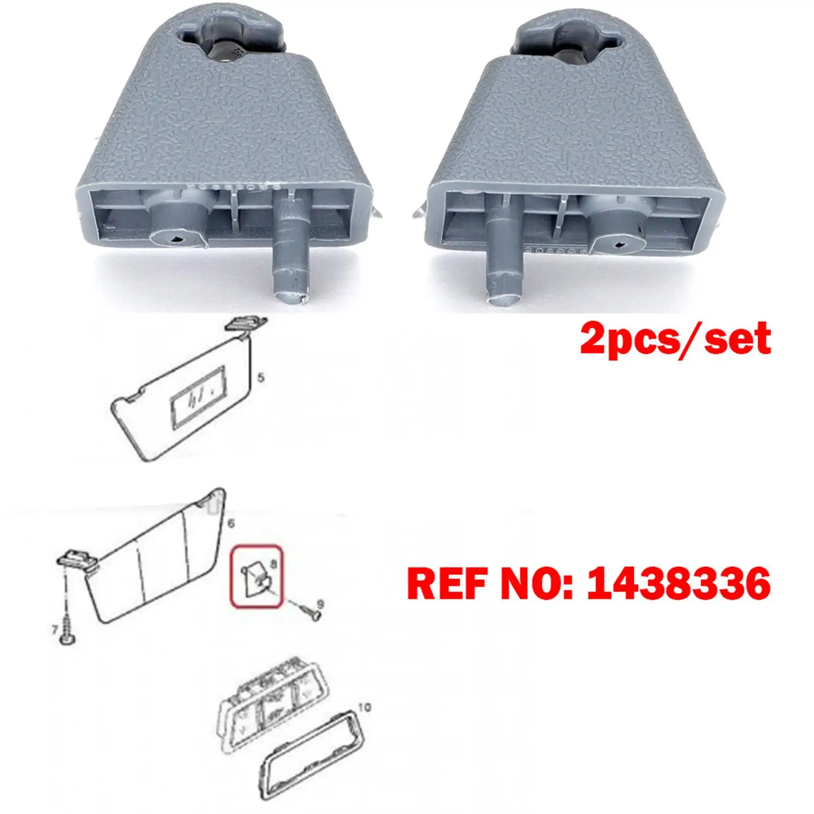 2x For Opel Vauxhall Vectra Vivaro A Astra F Corsa Combo B Carlton Tigra Senator Cavalier Sun Visor Clips Mount Bracket Holder