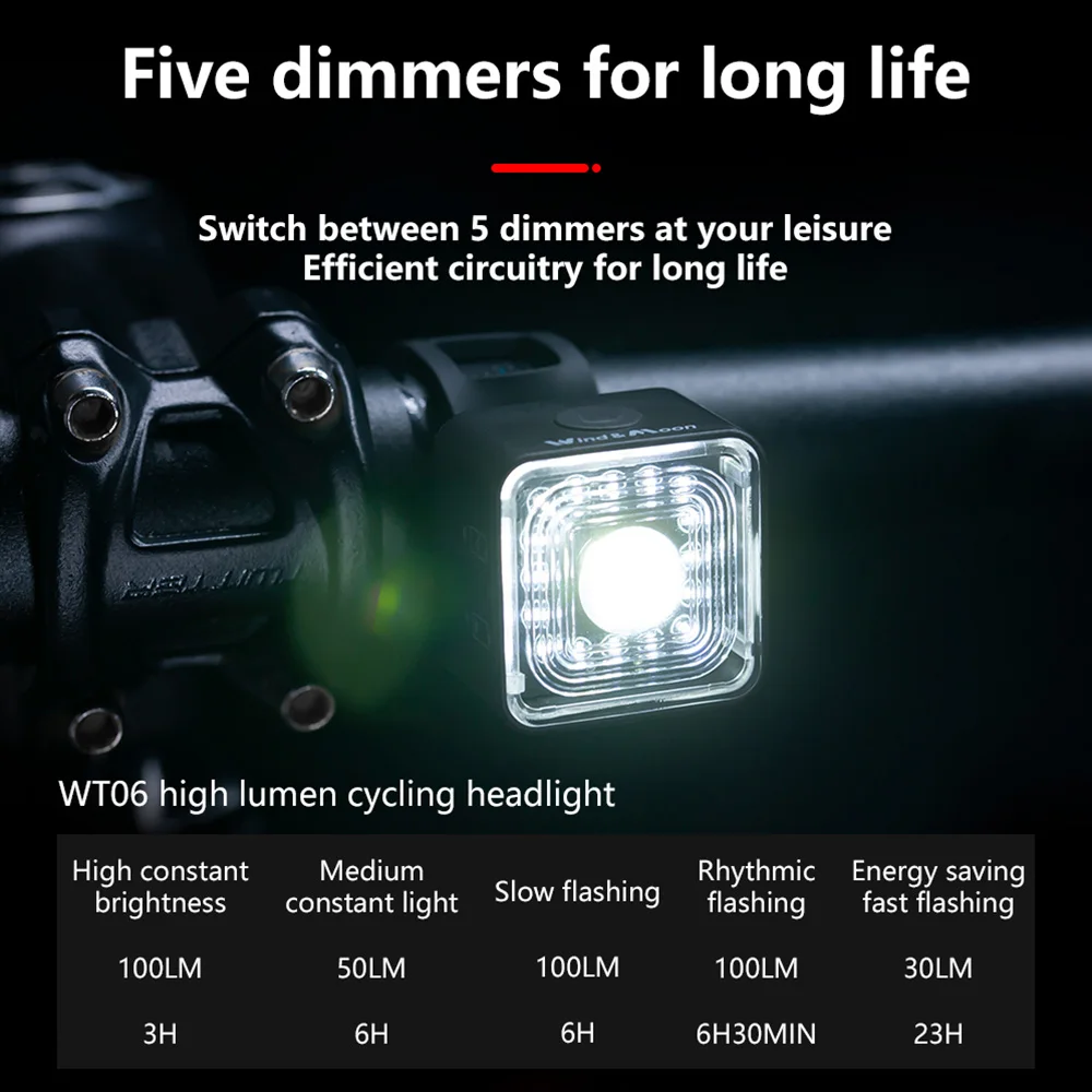 ThinkRider 120Lumen Bicycle Smart Brake Sensing Light IPX6 Waterproof LED Charging Cycling Taillight Bike Rear Accessories