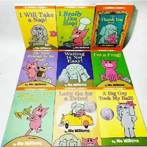 Imagem -03 - Random Elephant And Piggies Book História Interessante Imagem Infantil English Learning Toys Kawaii an 10 Livros