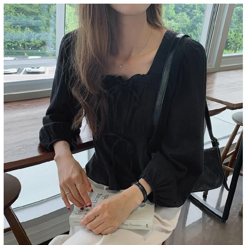 Embroidery Lace Spring femme Shirt Casual white Tops Girls Blouse Women Long sleeve Linen Cotton New Women Blouses femme