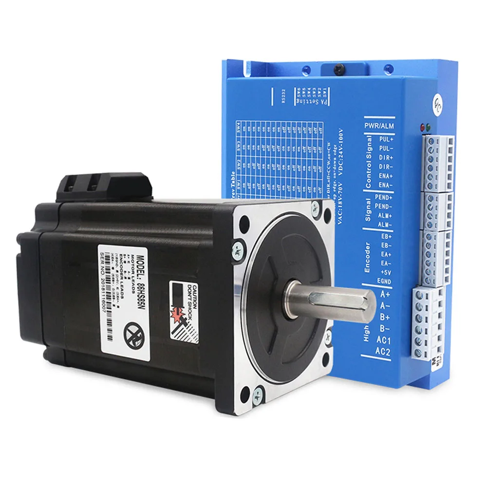 

Nema 34 12.5NM 8.5NM 4.5NM Closed loop stepper motor kit Hybird servo drive HBS86H 86 2-phase hybrid servo motor