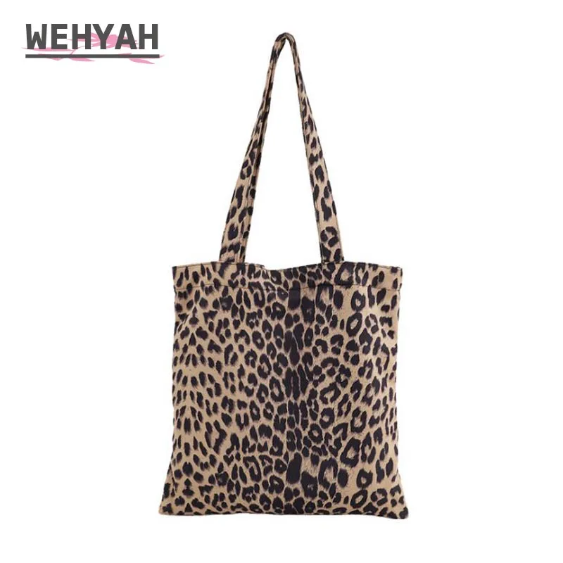 

Wahyah Canvas Casual Tote Bags for Woman Handbags Fashion Leopard Handbag Ins Oversize Clutch Purse Designer Shoulder Bag ZY108