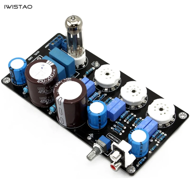 

IWISTAO 6N4 Vacuum Tube Preamplifier Finished Board Maratz 7 Circuit 12AX7 Sweet Natural Taste DIY HIFI Audio