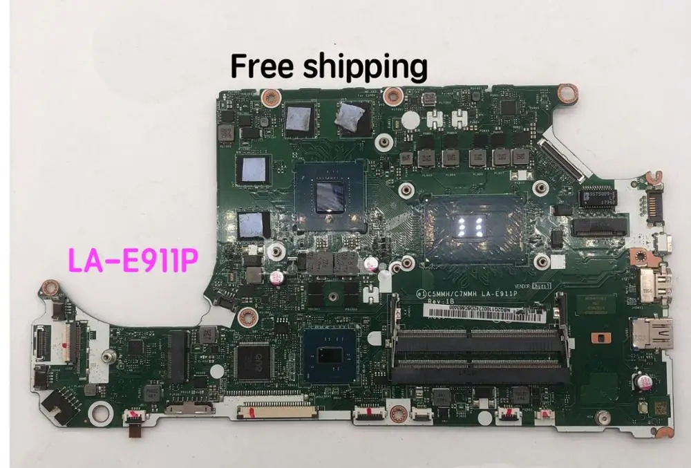 Geeignet für acer A715-71G laptop motherboard c5mmh/c7mmh LA-E911P I5-7300HQ mainboard 100% getestet voll arbeit