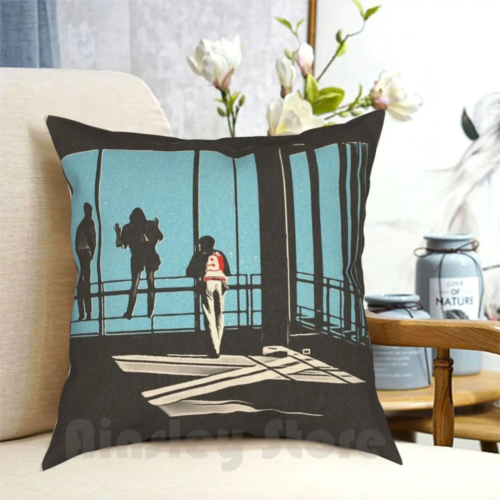 Ferris Bueller-Sears Tower Pillow Case Printed Home Soft Throw Pillow Ferris Bueller Chicago Retro Love 80S Movies