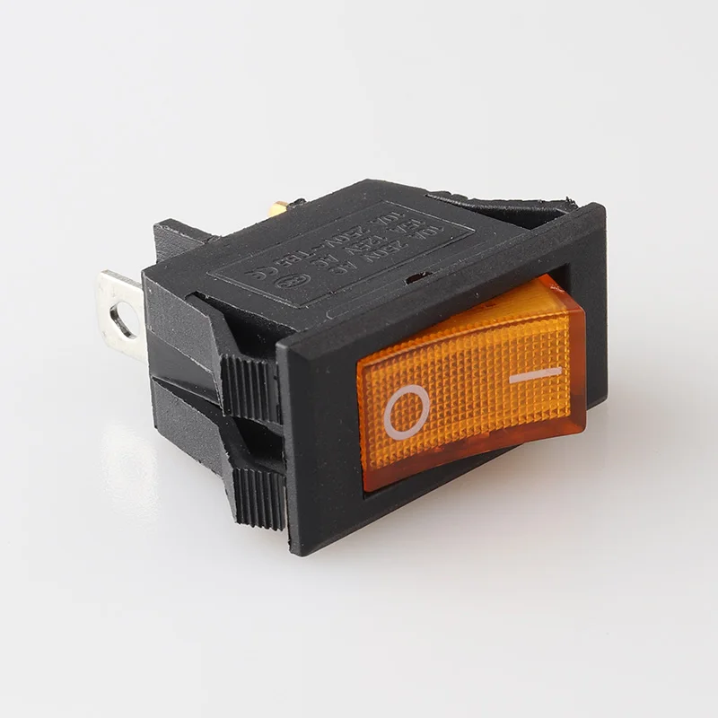 Sakelar Rocker Perahu 3Pin KCD3-101NB Oranye SPST Ⅰ/0 Sakelar Posisi Rocker ON OFF