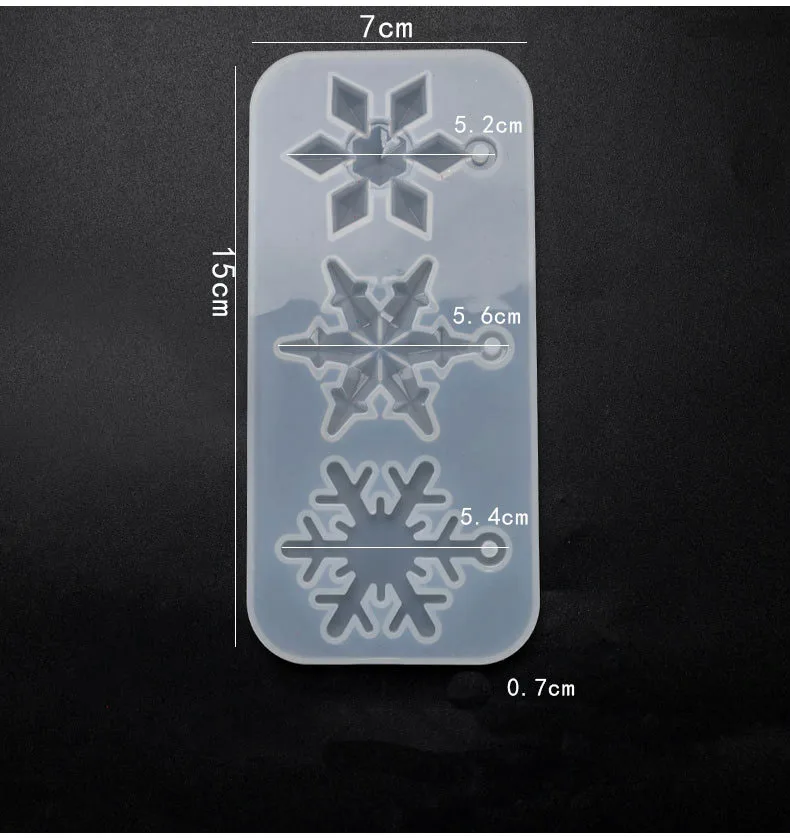 عيد الميلاد الهالوين ندفة الثلج زخرفة زهرة الخرز قالب من السيليكون للعثور على المجوهرات قلادة صنع قوالب راتنجات الايبوكسي #4