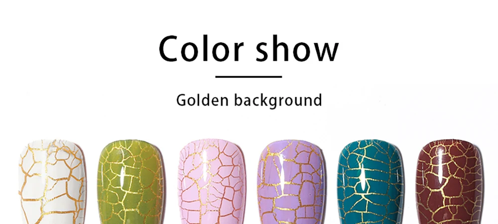 Vendeeni 15 Farben/Set Riss-Gel-Nagellack Schildpatt-Optik UV Soak-Off Gel-Lack Automatischer Riss-Nagelkunst-Gel-Lack – Detail 5