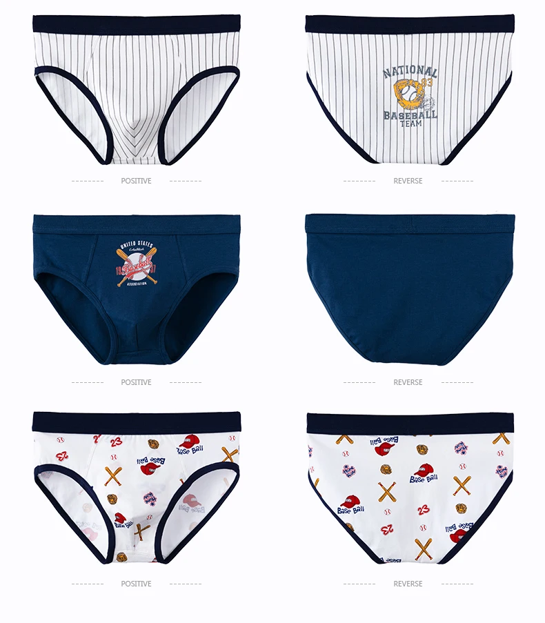 3Pcs Hohe Qualität Jungen Unterwäsche Cartoon Bären Shorts Weiche Baumwolle Unterhose Kinder Teenager Gestreiften Höschen Für Kinder 4-15Y – Detail 17