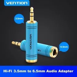 Vention 3.5mm męskie do 6.5mm żeński Adapter Audio złącze słuchawki Stereo do głośnika Gitara Jack Stereo przewód Audio