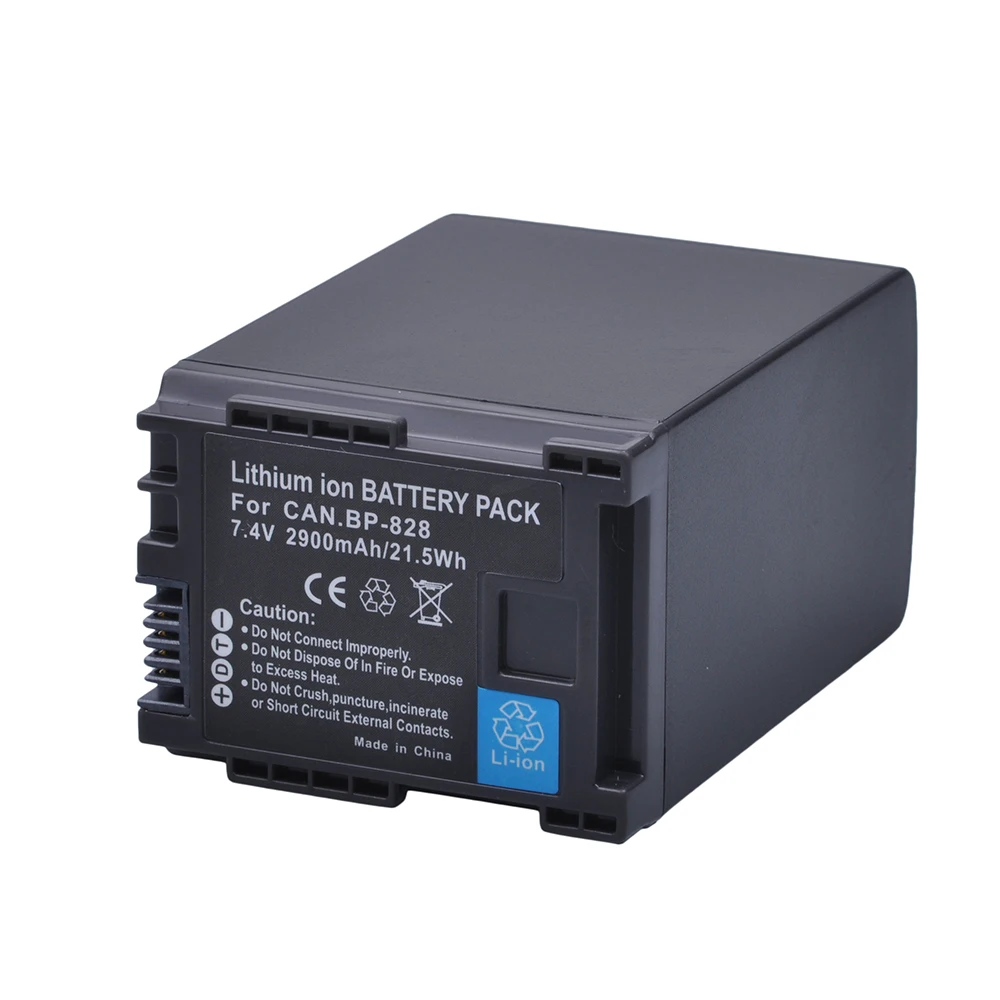 1pc 2900mAh BP-828 BP828 Battery for Canon HFM300 HFM30 HFG30 HFG10 HFM40 GX10 HFS30 HF20 HG20 G30 G40 XA20 XA25 BP 828 battery