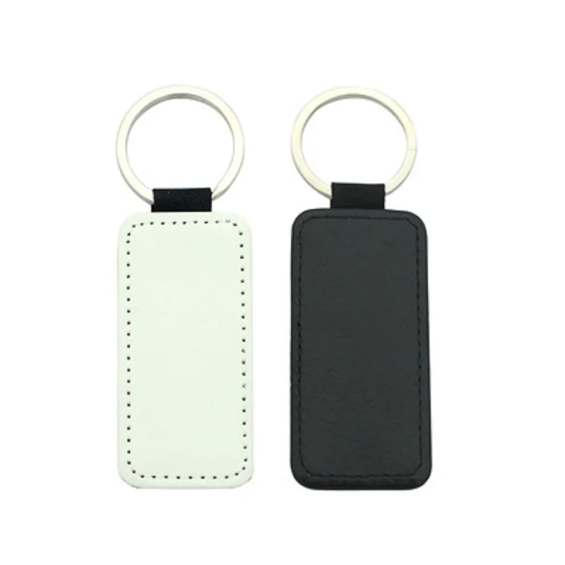 100pcs/Lot  sublimation blanks heat transfer printing DIY gift PU Leather Key chain Sublimation blank