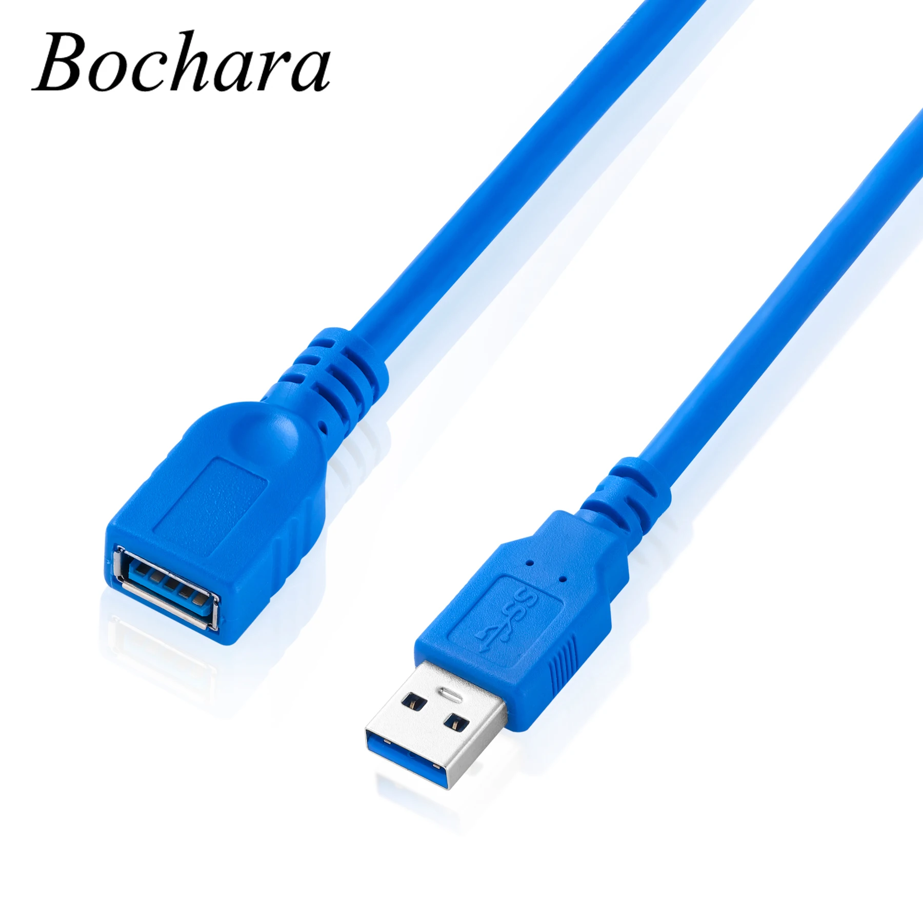 Bochara USB 3.0 Extension Cable Male to Female Foil+Braided Shielded 30cm 50cm 1m 1.5m 2m 3m  5m