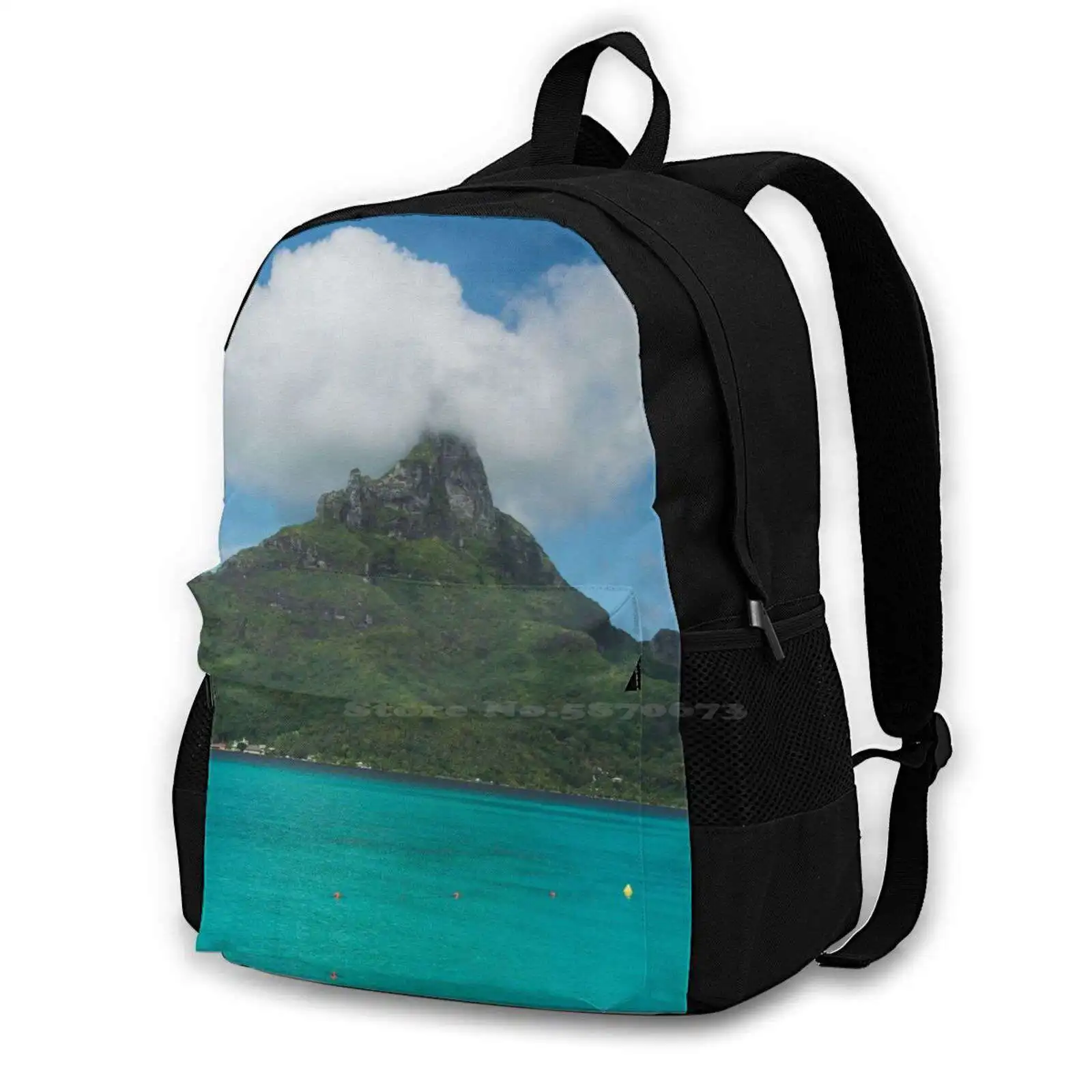 

Landscape Hot Sale Schoolbag Backpack Fashion Bags Landscape Ocean Beach Blue Sea Travel Nature Pacific Tropical Vacation