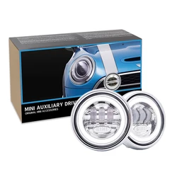 Angel Eyes Chrome LED Rally Driving Lights For MINI Cooper F55 F56 R56 R55 F54 F60 R50 R60Front Bumper Lamp