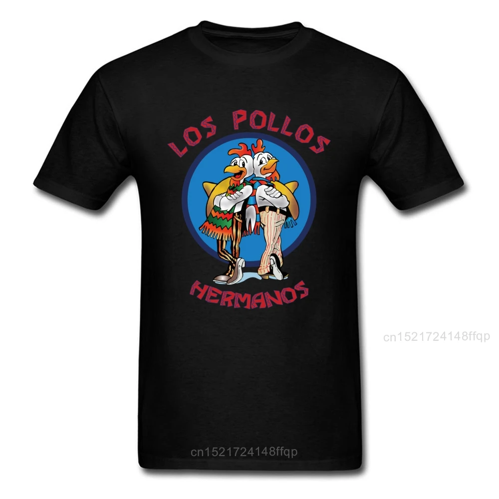 Los Pollos Hermanos Tshirt Men T-shirt  Fashion Breaking Bad T Shirt Chicken Brothers Tee Hipster Tops Cotton Clothes Funny