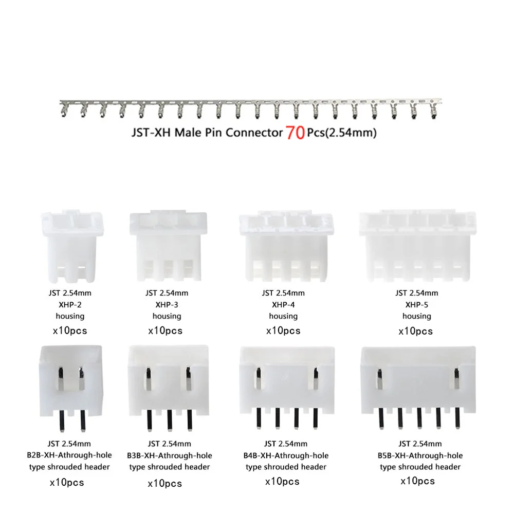 150Pcs XH2.54 2P 3P 4P 5 Pin 2.54Mm Terminal Kit/Perumahan/Pin header JST Connector Wire Konektor Adaptor XH Kit