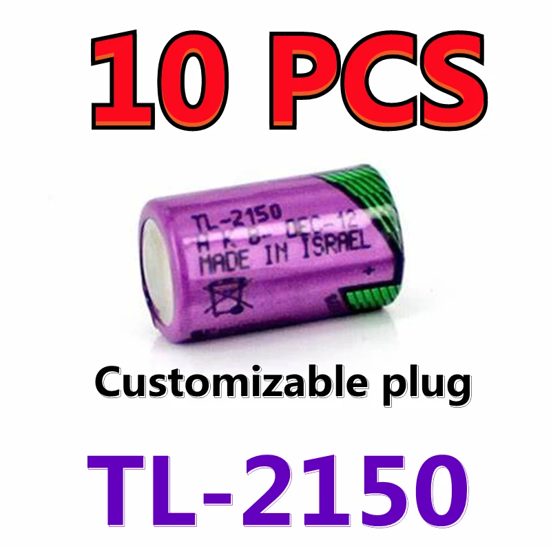 10PCS Original NEW TL-2150 ER14250 1/2AA 14250 3.6V 1200mAh PLC Battery TL-5902 (Customizable plug)