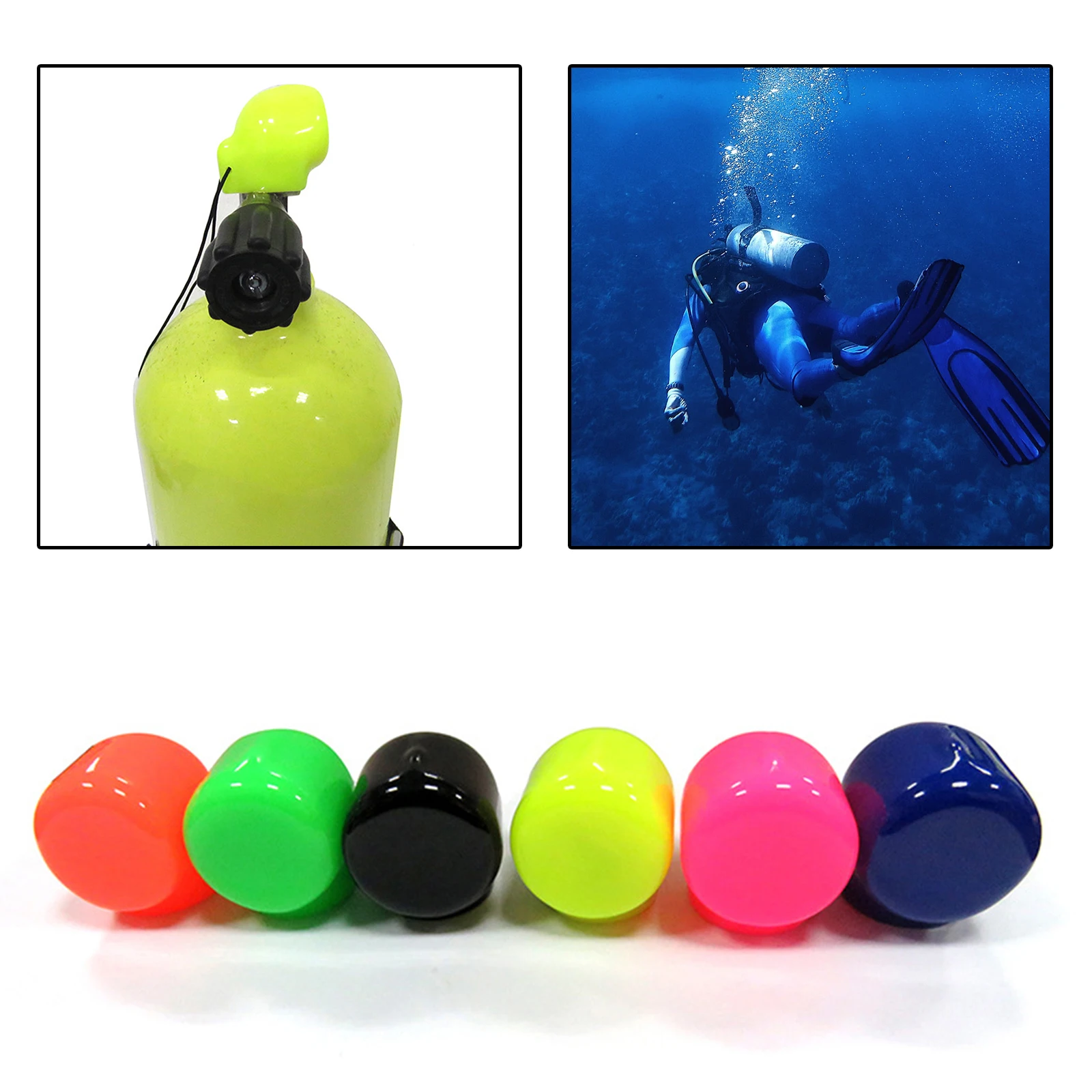 Plastic Dust Plug Cover for YORK Tank Valve End Cap with Portable Rope, Scuba Diving Dive Cylinder Spare Parts