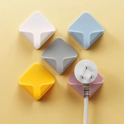 1pcs Power Plug Socket Hanger Holder Nail-free Power Cord Storage Rack Wall Storage Hooks Kitchen Plug Hook Adhesive Hooks