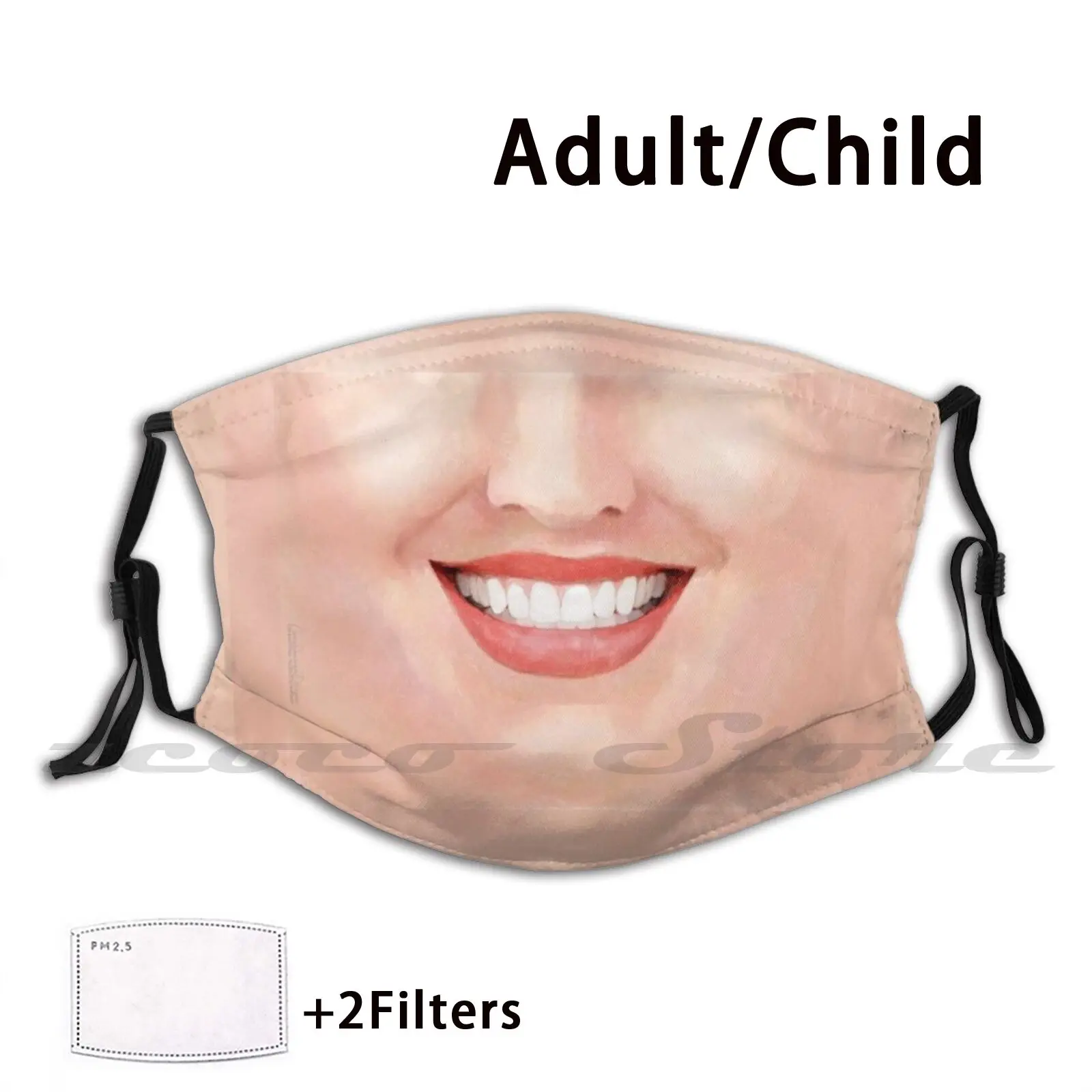 Real Smile Fem 8 Nat3 Washable Trending Customized Pm2.5 Filter Mask Robingriggswood Smile Female Womens Girls Womens Womens