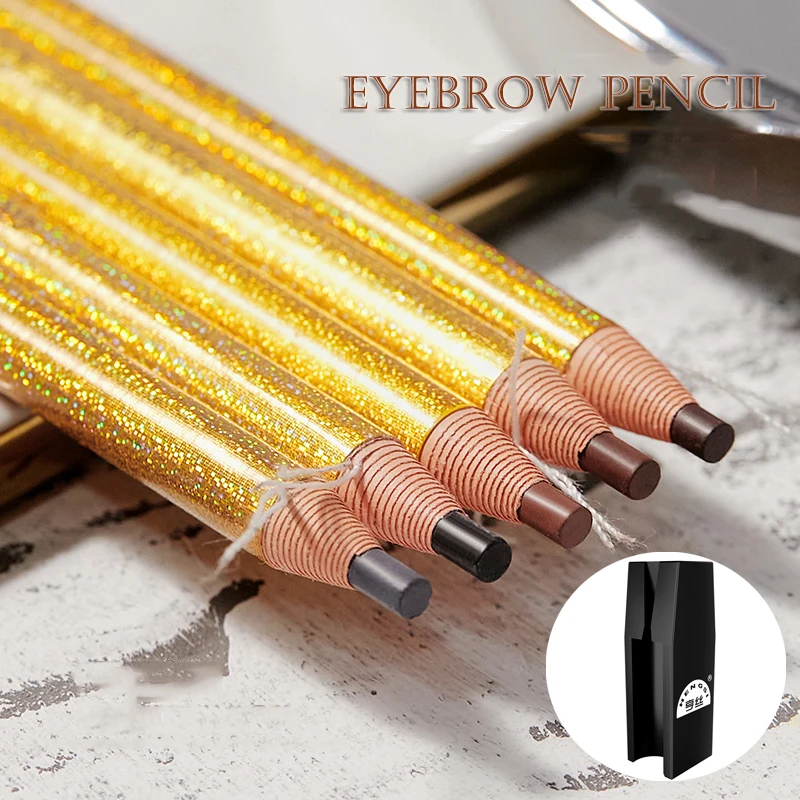 12 pcs Eyebrow Pencil Cheap Brand Makeup Pencil Brown Black Eyebrow Enhancers Waterproof Wholesale Women Beauty Cosmetic Tools