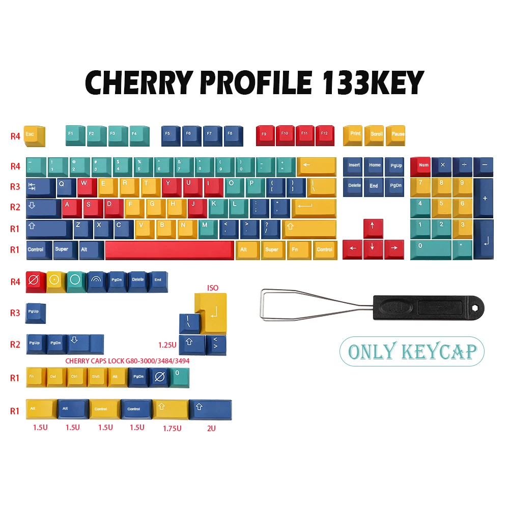 

133 Keys/set gmk Panels Keycap Cherry Profile PBT Keycaps For MX Switch Mechanical Keyboard Dye Sublimation Key Cap iso Keys