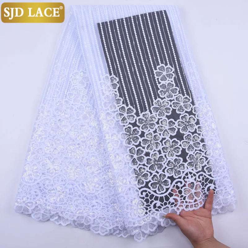 SJD LACE Clearance Style African Sequins Milk Silk Lace 2024 New Design Nigerian Net Lace Fabric French For Women Wedding A2040