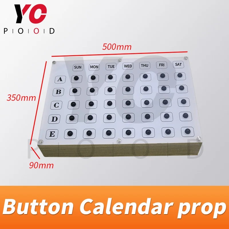 YOPOOD live escape room game button calendar prop press button in correct order to escape chamber room