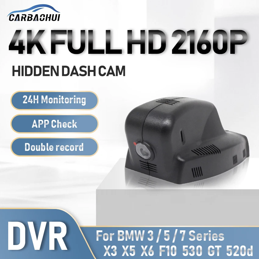 

Car DVR 4K 2160P Dash Cam Car HD Camera Wifi Driving Video Recorder For BMW 3/5/7 Series X3 X5 X6 F10 530 GT 520d before 2012