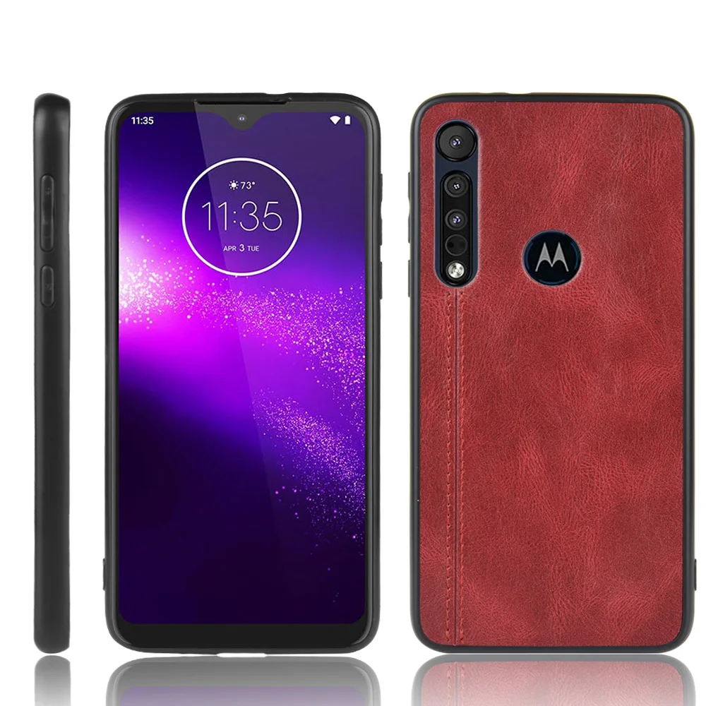 For Motorola Moto G8 Plus G8Plus Case Suture Soft Edge PU Leather Hard Phone Cover For Motorola Moto G8 Plus Dual XT2019-1 Case