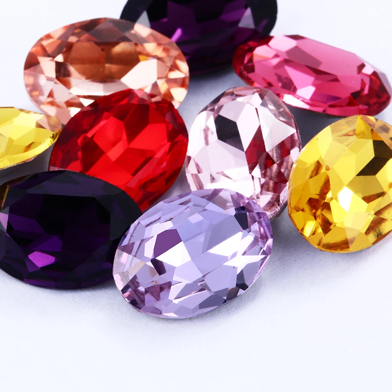 High Quailty Fancy Oval Crystal Rhinestone Loose Beads Sew On Rhinestone DIY Jewelry Making Clothing Accessories Rhinestone