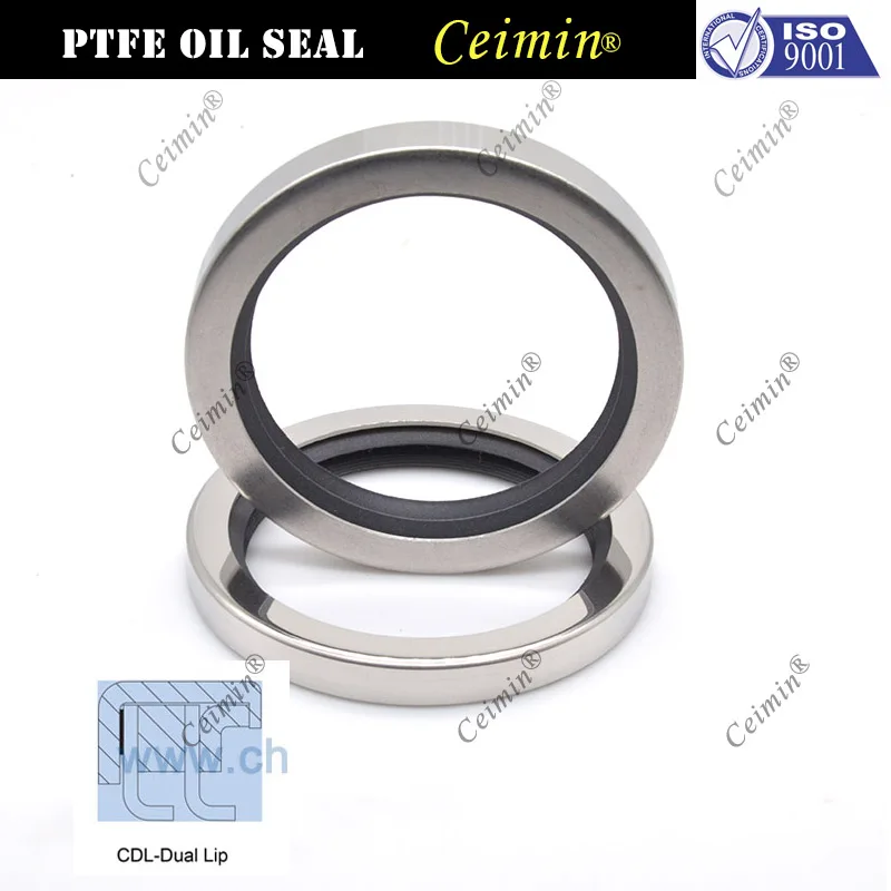 70*90*10 PTFE Lip Oil Seal With Stainless Steel Housing Single lip and Dual Lip Screw Air Compressor Spare Parts