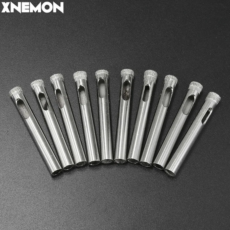 10Pcs Diamond Holesaw 7mm Drill Bits Drilling Tool Hole Saw Ceramic Tile Glass Slate Porcelain Marble For Power Drill