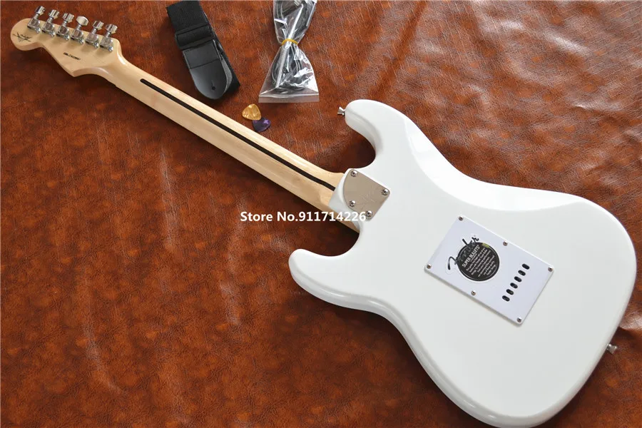 High quality white double electric guitar five-pointed star inlaid heritage classic free shipping can be customized