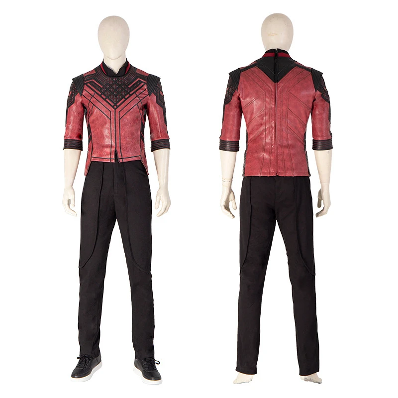 New Movie Master of Kung Fu Cosplay Costumes Shang-Chi and the Legend of the Ten Rings PU Tops Pants Shoes Halloween Adult Suits