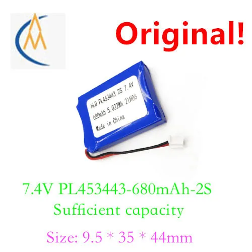 Original genuine lithium rechargeable battery 680mah 7.4v circuit board equipment instrument with plug audio high capacity