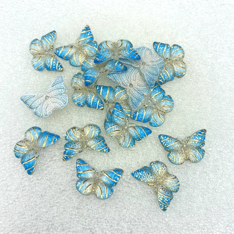 50pcs New Shiny acrylic Colorful Mini Butterfly Flatback Kawaii Cabochons DIY Scrapbook Hair Bows Center