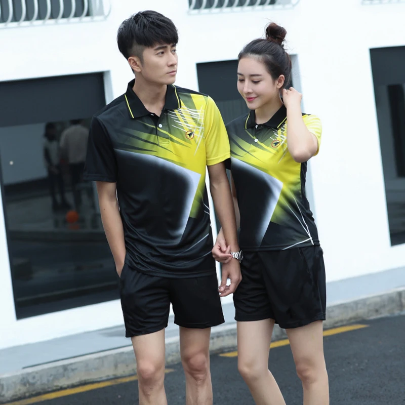 Men Women Tennis T Shirt Girls Boys Tee Shirt Tennis Sportwear Youth Badminton Kits Shorts Table Tennis Training uniform